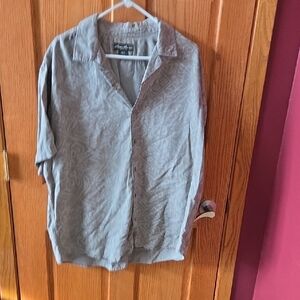 Eddie Bauer Taupe Button-Up Shirt